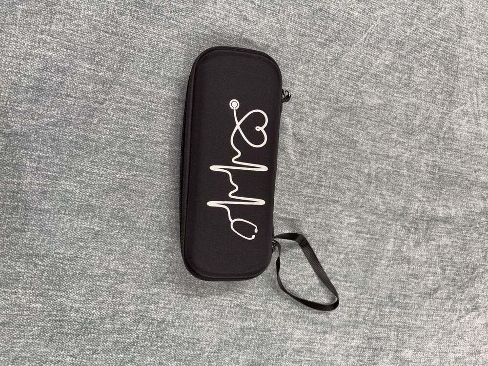 BOVKE Stethoscope Carrying Case Hard Shell Travel Organizer Heartbeat Design